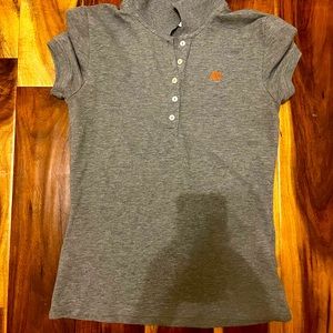 Aeropostale Gray Polo Collared Shirt
